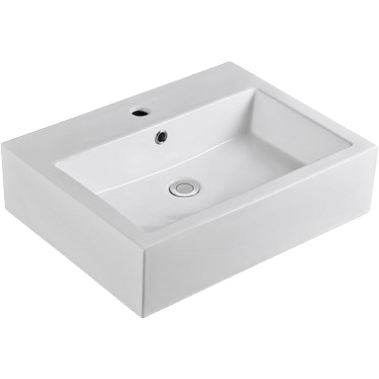 Fienza RB07N Modena Above Counter Basin 1 Tap Hole, White Gloss