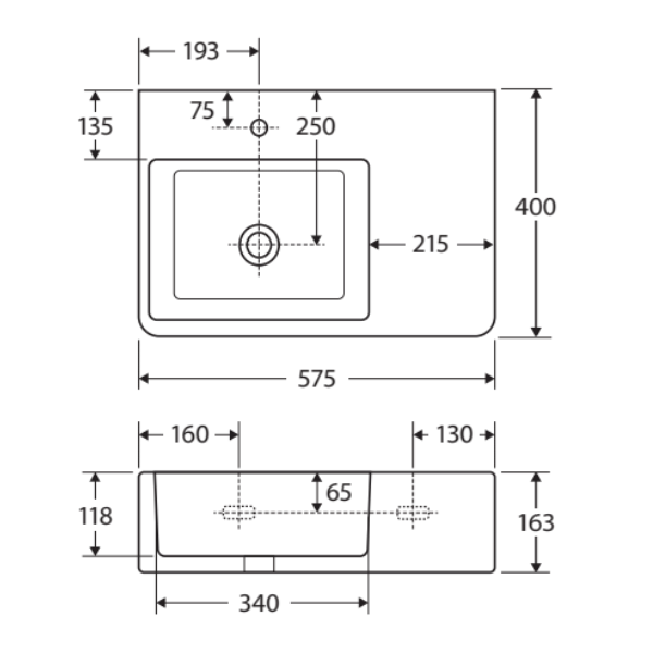 Fienza Delta CARE4RL CARE4RR Accessible Care Kit with Right Hand 90° Degrees Rail