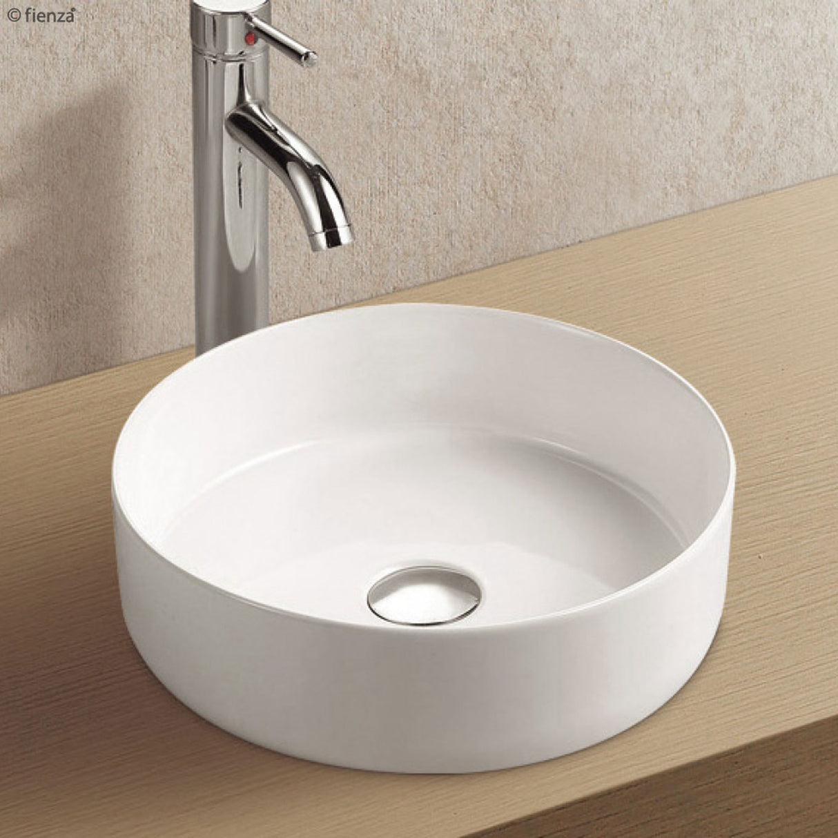 Fienza RB3134 Reba Above Counter Ceramic Basin, Gloss White