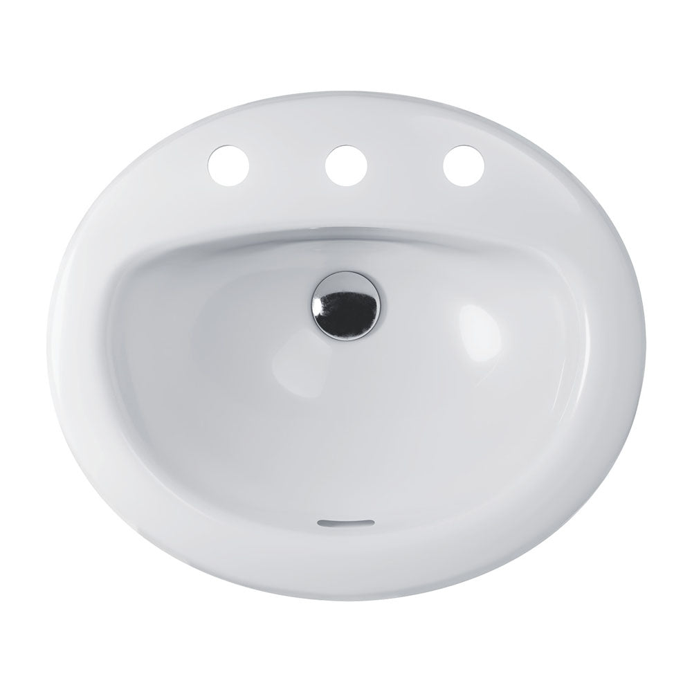Fienza RB405-3 Stella Inset Basin 3 Tap Holes, White