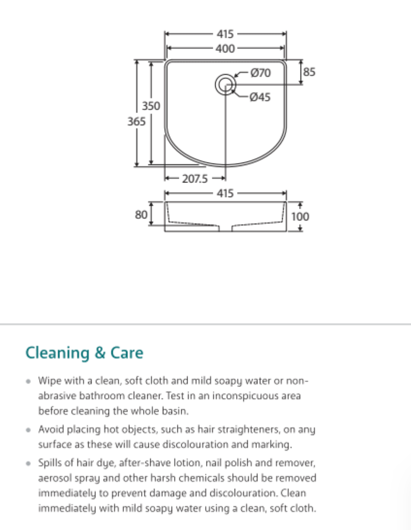 Fienza Eleanor RB463 Arch Above Counter Basin, White