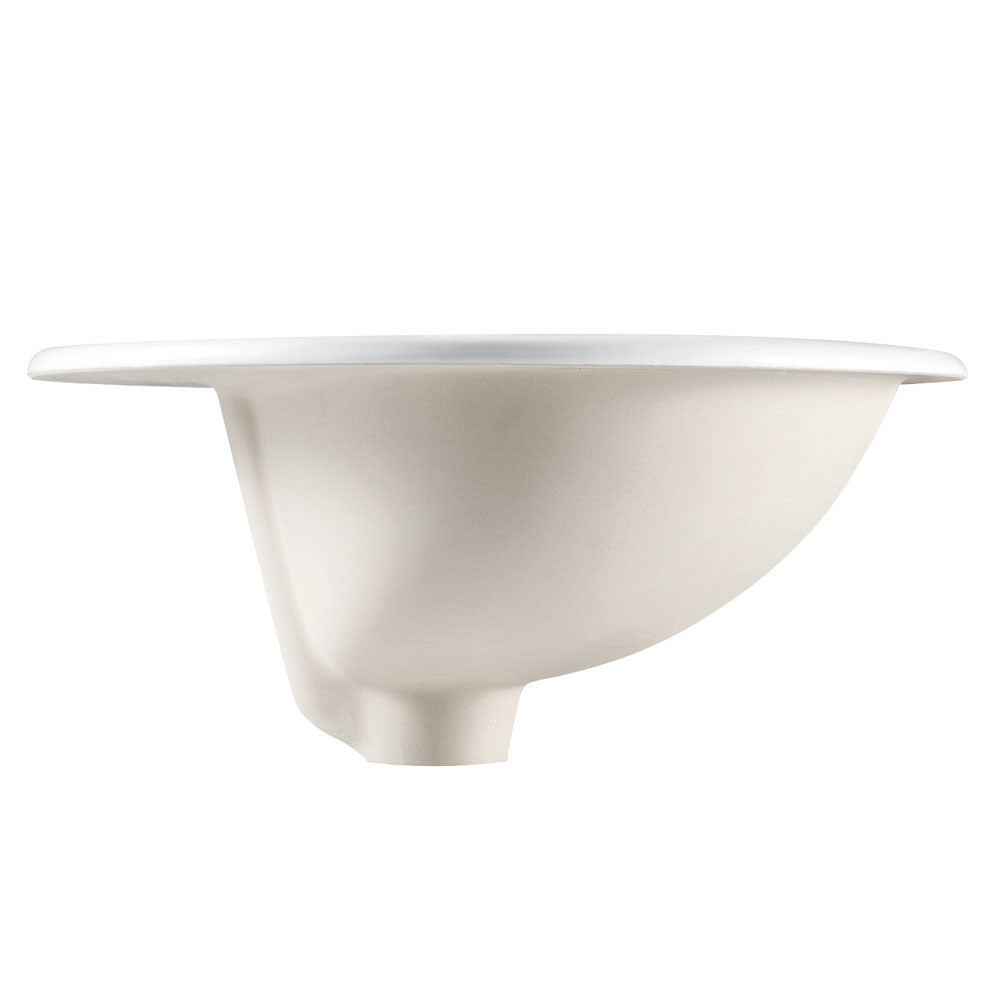 Fienza RB506A Inset Lacy Basin 1 Tap Hole, White