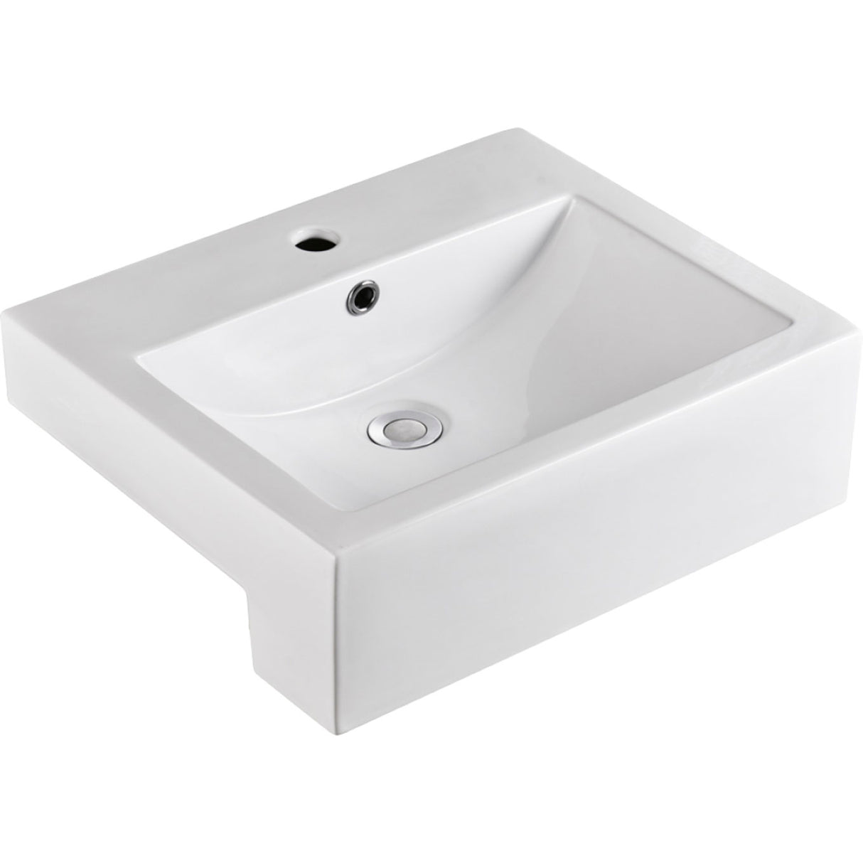 Fienza 1 Tap Hole RB8050B 1 Tap Hole Semi Recessed Basin, White