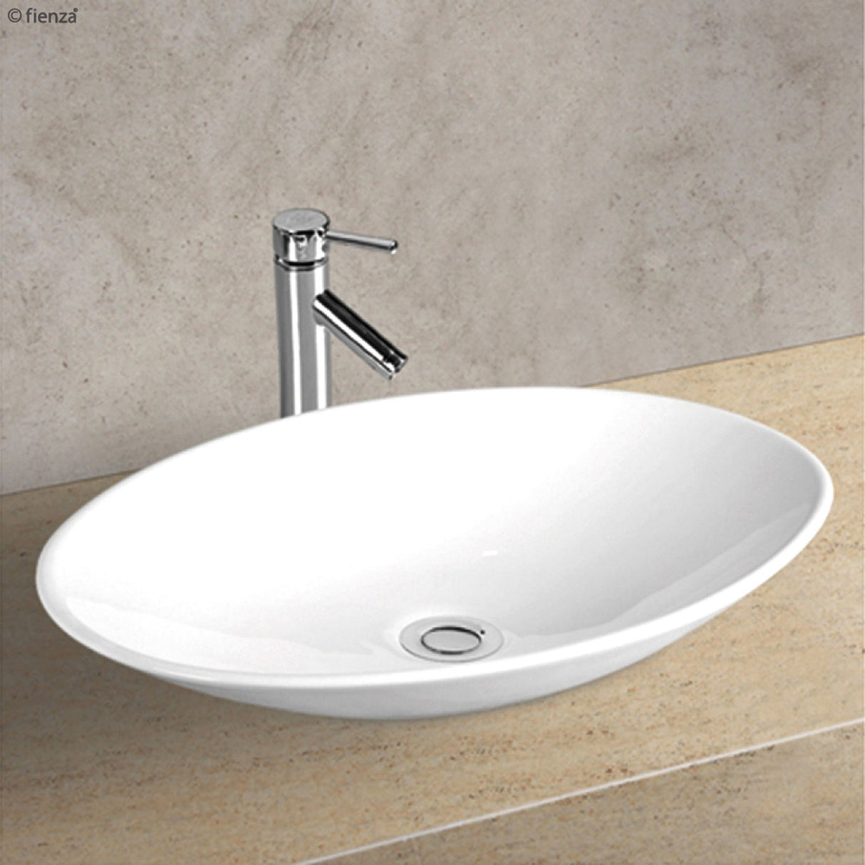 Fienza RB814 Keeto Above Counter Ceramic Basin, White
