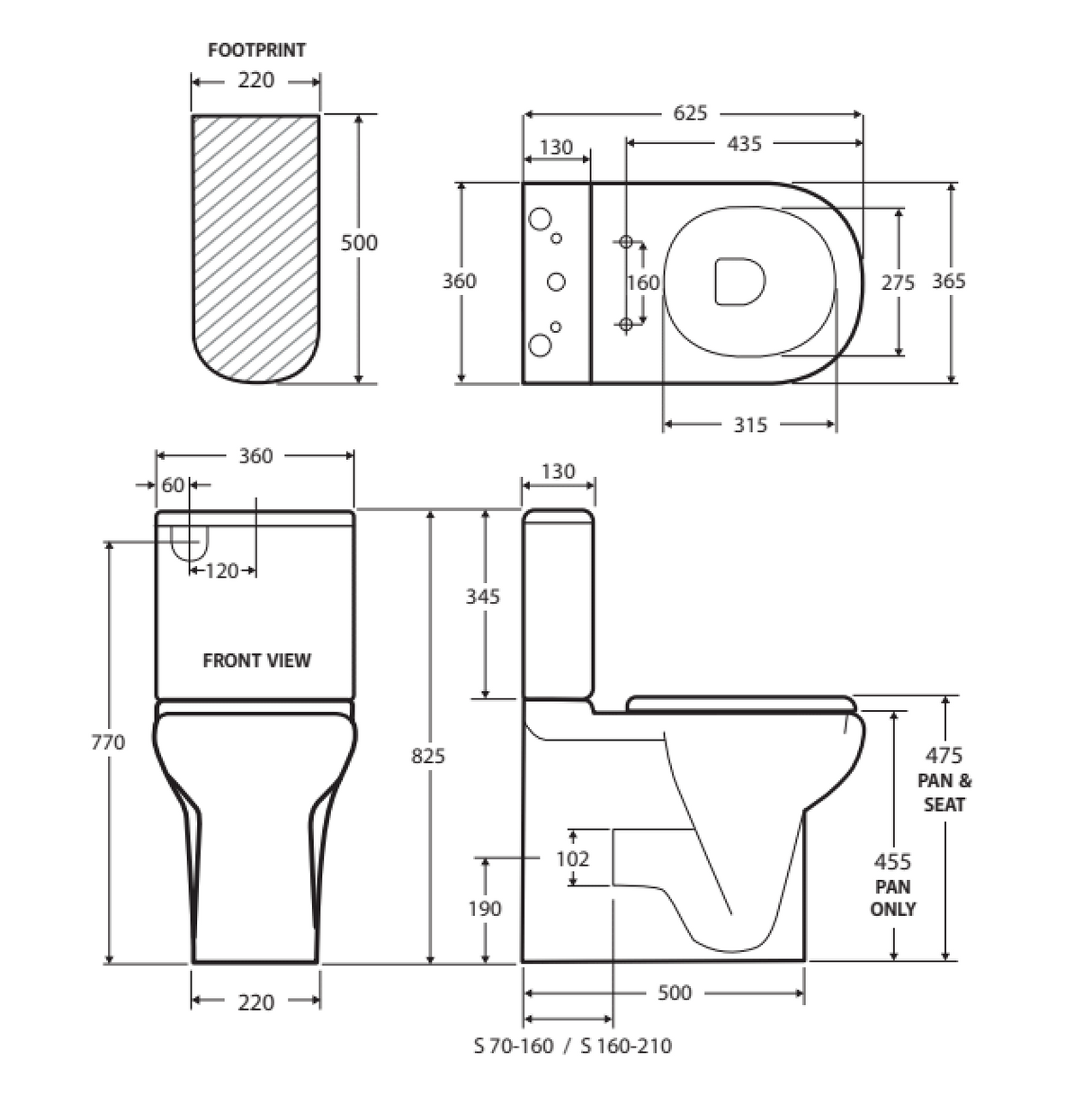 Fienza Rak Compact Back-to-Wall Suite