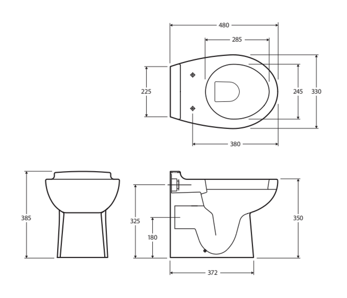 Fienza Rak Junior Wall-Faced Suite