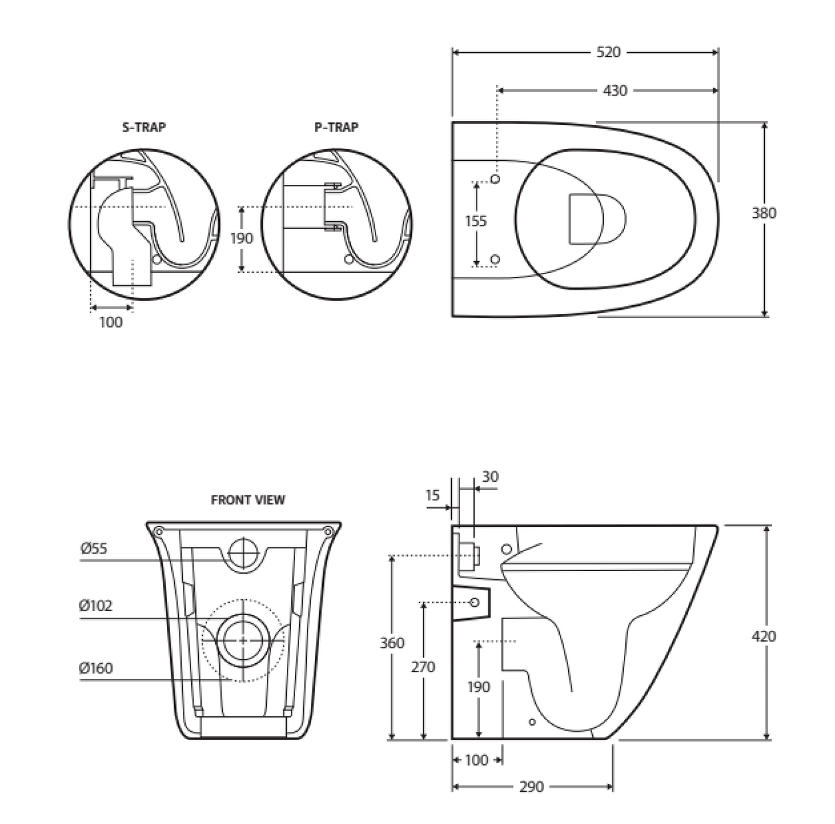 Fienza Rak Sensation Wall-Faced Suite