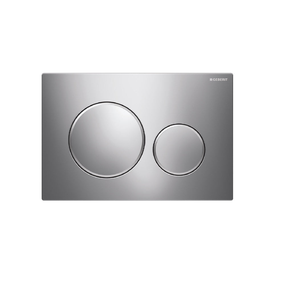 Fienza SIG20-C Round Flush Buttons for Geberit Sigma 20, Chrome with Matte Chrome Trim