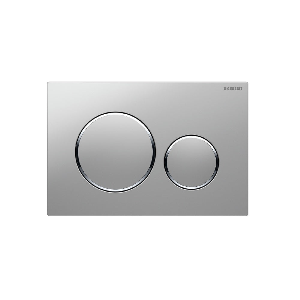 Fienza SIG20-S Round Flush Buttons for Geberit Sigma 20, Matte Chrome with Chrome Trim