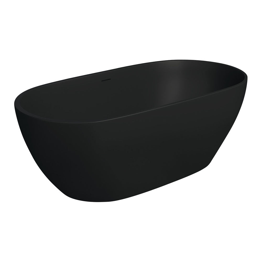 Fienza ST11-B Luciana Freestanding Stone Bath 1500mm, Matte Black