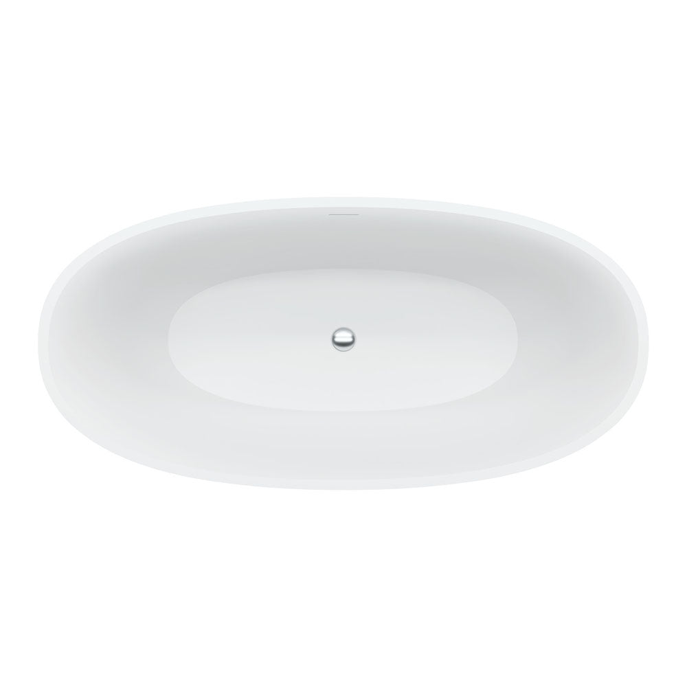 Fienza ST28-1550 Sasso Freestanding Stone Bath 1500mm, Matte White