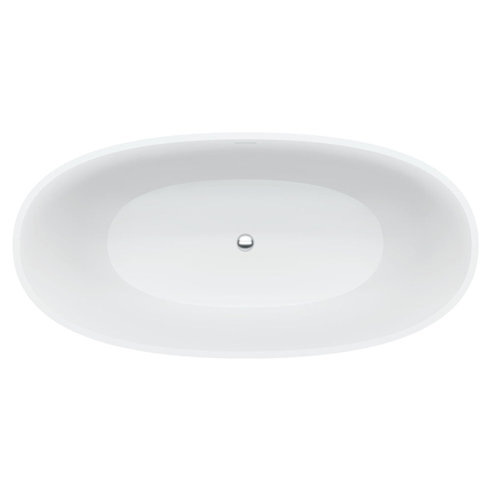 Fienza ST28-1650 Sasso Freestanding Stone Bath 1650mm, Matte White