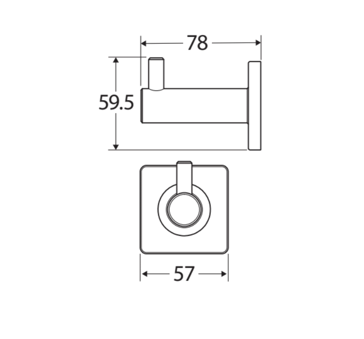 Fienza Sansa Robe Hook 83204MB - Matte Black