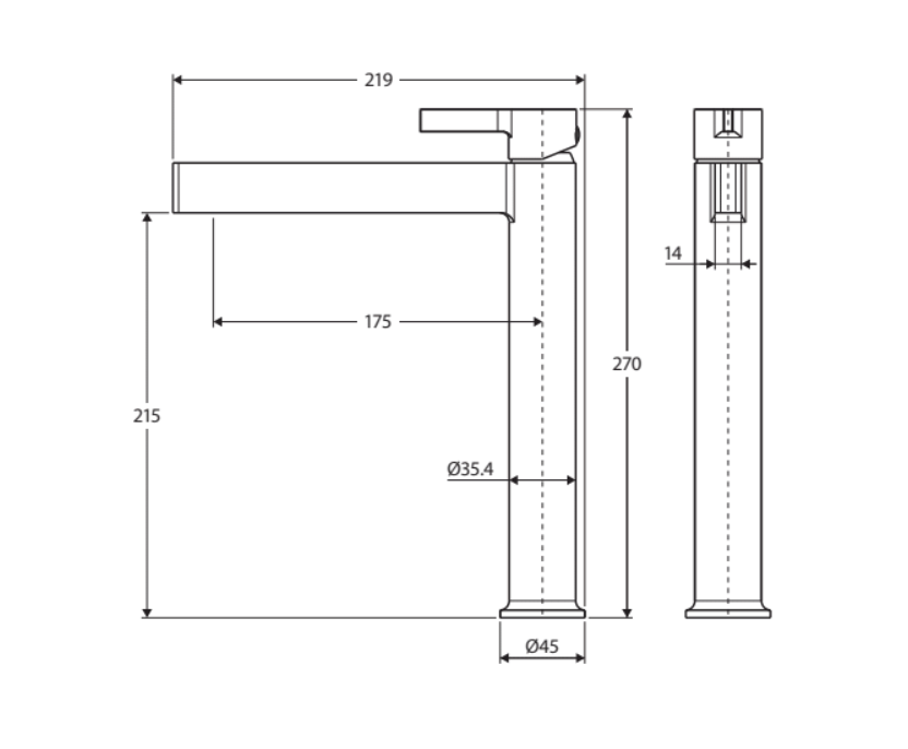 Fienza Sansa Tall Basin Mixer - Brushed Nickel