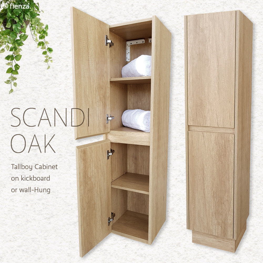 Fienza TB14S Edge Scandi Oak Wall-Hung Tallboy