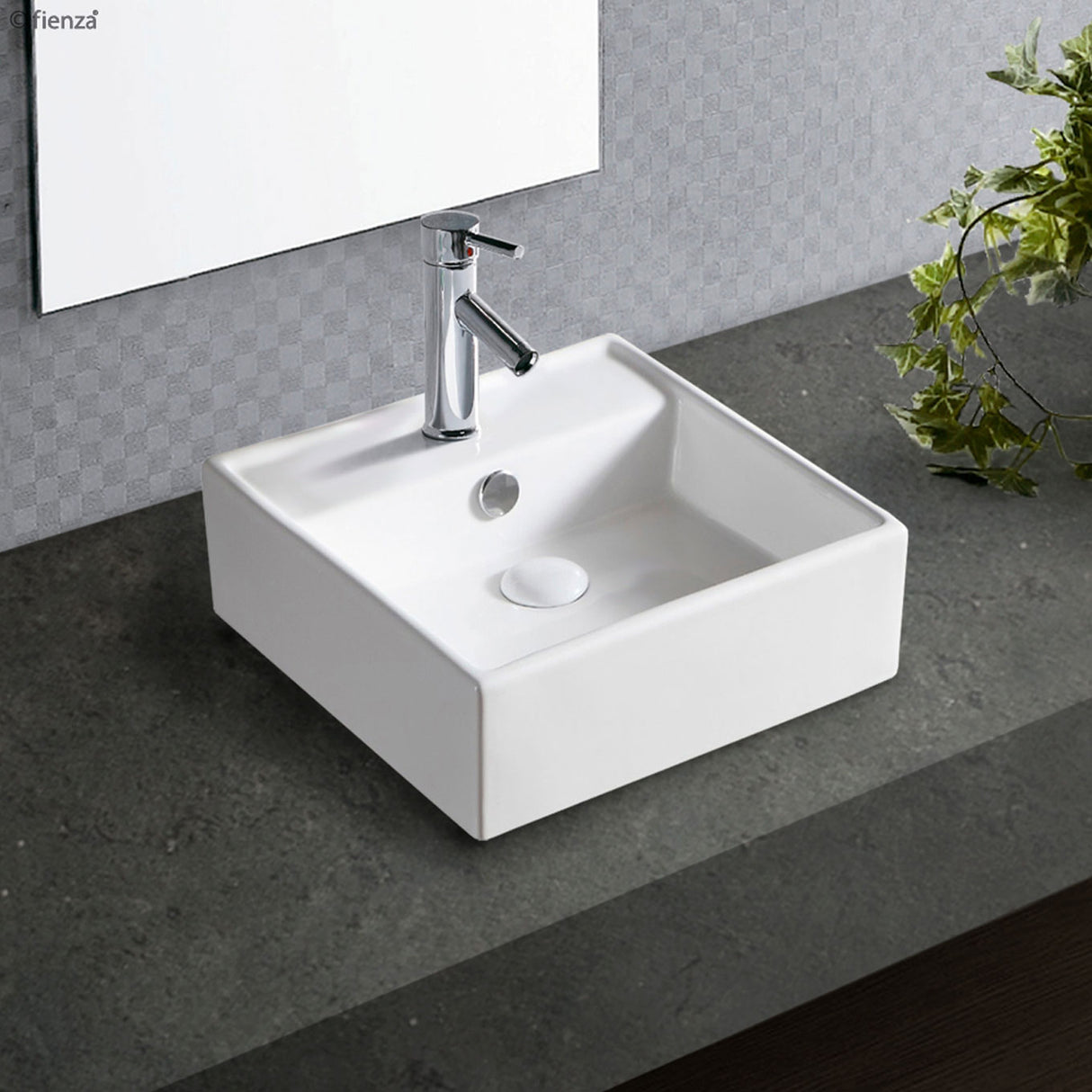 Fienza TR4148 Helen Junior 1 Tap Hole Above Counter Basin, White