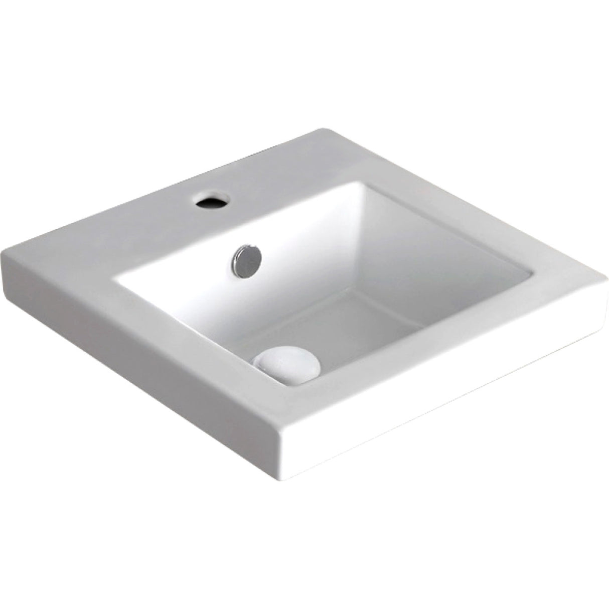 Fienza TR4975 Alison Semi Inset 1 Tap Hole Ceramic Basin, White