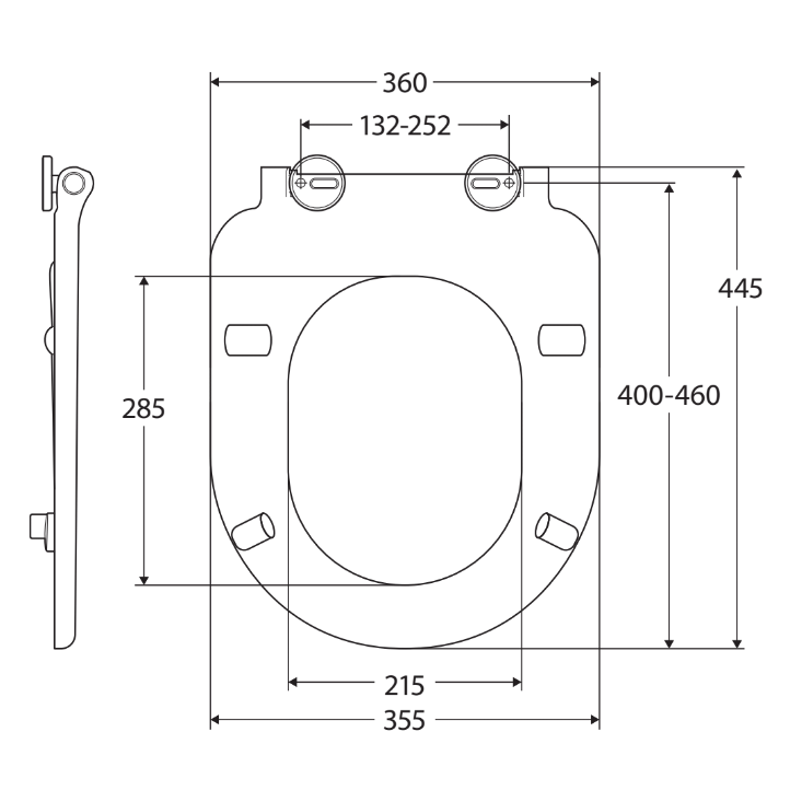 Fienza UF1003G Delta Care Toilet Seat, Grey