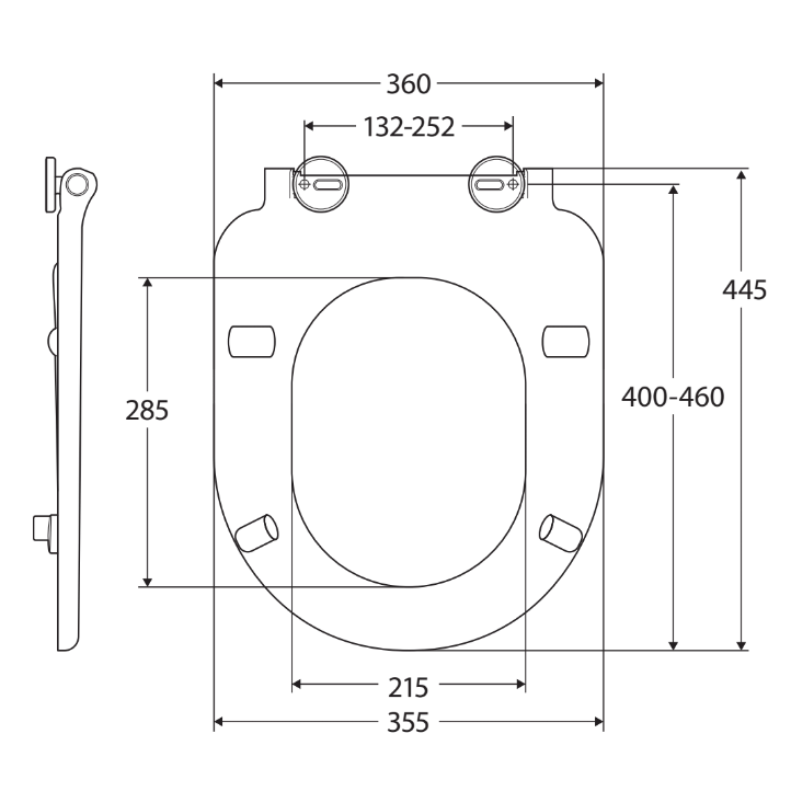 Fienza UF1003W Delta Care Toilet Seat, Gloss White