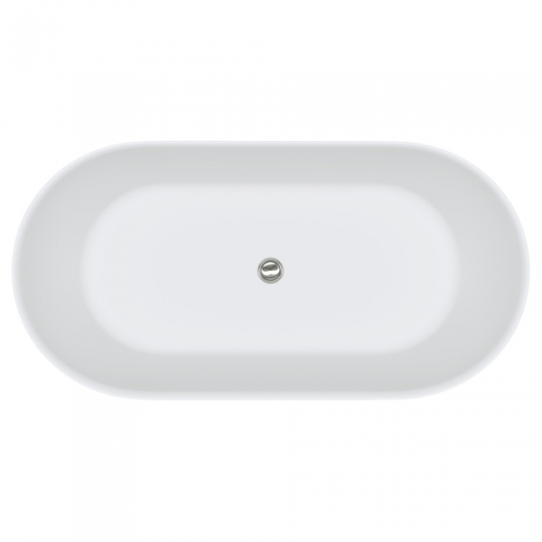 Fienza SS350-1700 Kaya Slim Wall Stone Bath 1700mm, Matte White