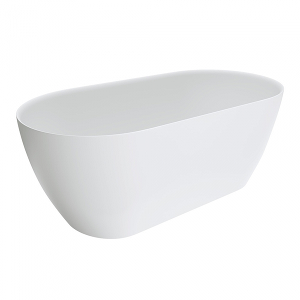 Fienza SS350-1700 Kaya Slim Wall Stone Bath 1700mm, Matte White