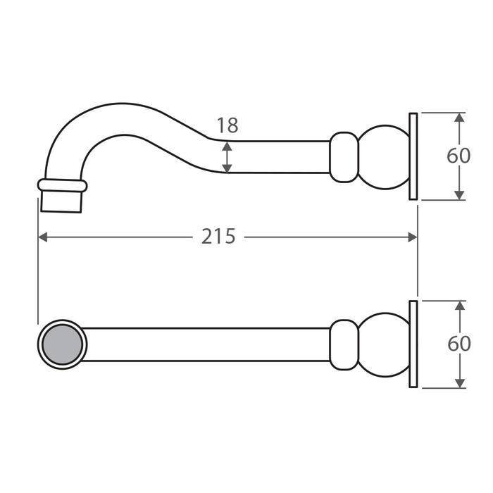 Fienza 336110 Lillian Bath Outlet, Chrome
