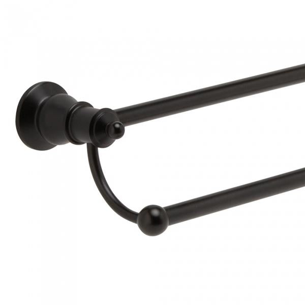 Fienza 81008B Lillian Double Towel Rail, Matte Black