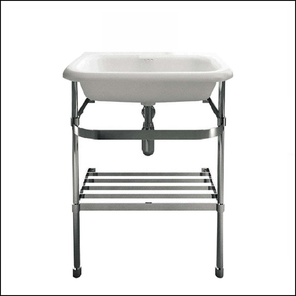 Abey Burlington 132107 Classic Basin With Stainless Wall Stand Basins