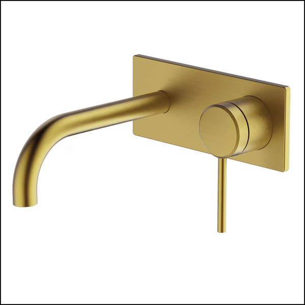 Abey Gareth Ashton 6B-Ws165-Bb Poco Wall Basin/Bath Set 165Mm - Brushed Brass Bathroom Mixers