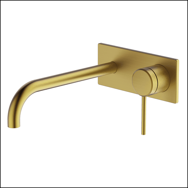 Abey Gareth Ashton 6B-Ws220-Bb Poco Wall Basin/Bath Set 220Mm - Brushed Brass Bathroom Mixers