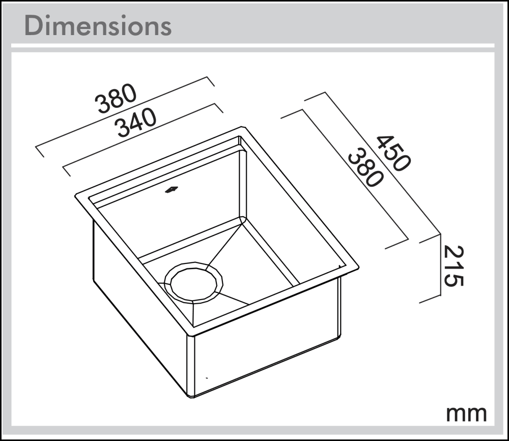 Abey Piazza Plus Pz340 Single Bowl Inset Sink Pack Top Mounted Kitchen Sinks