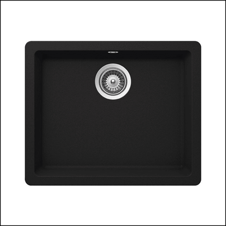 Abey Schock Quadro Qn-100B Granite Onyx Black Single Bowl Sink Kitchen Sinks
