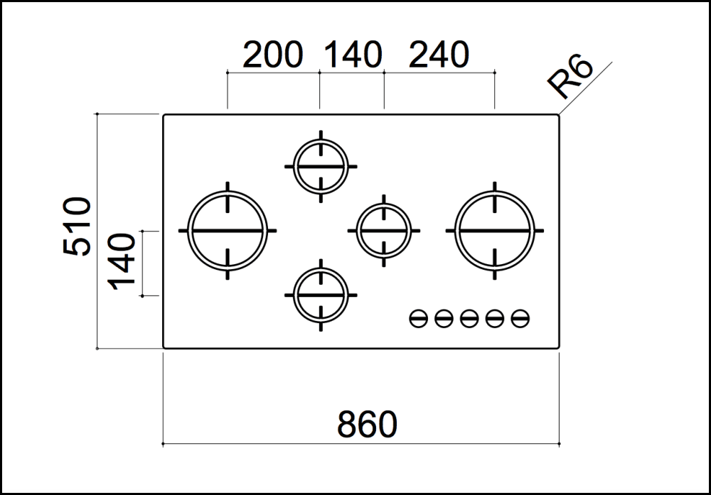 Barazza 1Pmd95 90Cm Stainless Steel Gas Cooktop. - Order In Cooktop