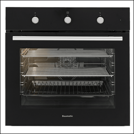 Baumatic Bo5M Black Glass Electric Oven - 10Amp Plug Connection Oven