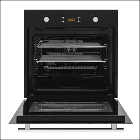 Baumatic Bo7C European Made Black Glass Electric Oven - 10Amp Plug Connection Oven