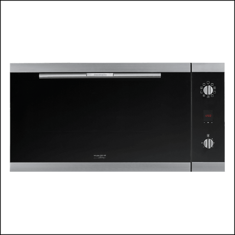 Baumatic Bso99 Studio Solari 90Cm Black Glass Electric Oven Large
