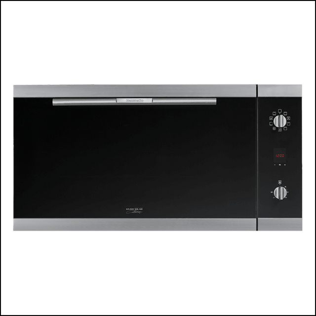 Baumatic Bso99 Studio Solari 90Cm Black Glass Electric Oven Large