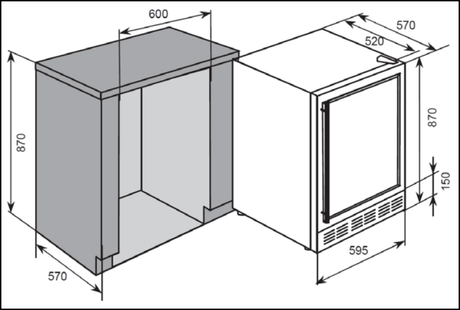 Baumatic Bwc646 46 Bottle Wine Fridge - Special Order Fridges