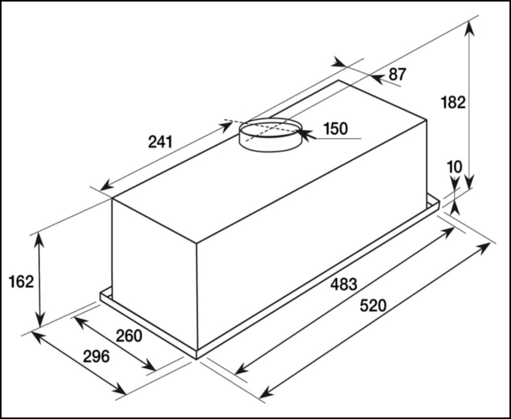 Baumatic Guh52Sdcsa 52Cm Undermount Kitchen Rangehood Extractor Rangehoods