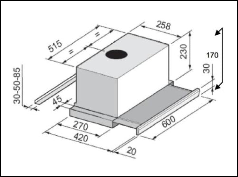 Blanco Brsh60X High Extraction Slide Out Rangehood