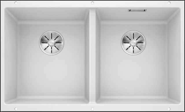 Blanco Sub350350Uwk5 White Granite Kitchen Sink Sinks