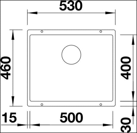 Blanco Subline500Uk5 Granite Kitchen Sink - Anthracite Black Sinks