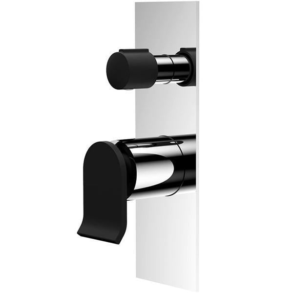 Fienza Lincoln Wall Shower Mixer with Diverter, Mixed Finish