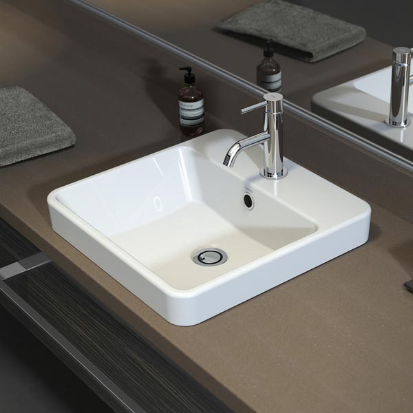 Caroma Carboni Seamless Inset Vanity Basin White 866015W