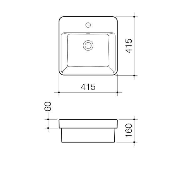Caroma Carboni Seamless Inset Vanity Basin White 866015W