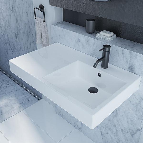 Caroma Liano Nexus 750mm LHS Shelf Wall Basin 665505W 665515W