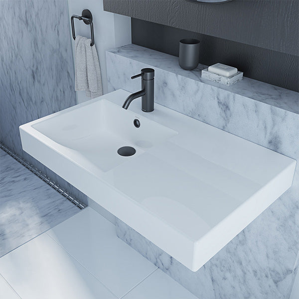 Caroma Liano Nexus 750mm RHS Shelf Wall Basin 665405W 665415W