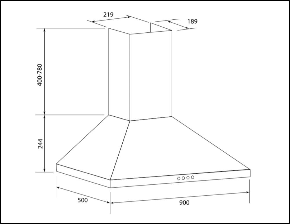 Emilia Ck90Lbf 90Cm Stainless Steel Canopy Rangehood With Baffle Filters Rangehoods