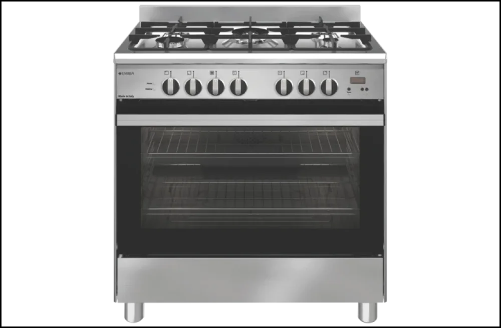 Emilia Em865Ge 80Cm Dual Fuel Stainless Steel Freestanding Oven/Stove Stoves