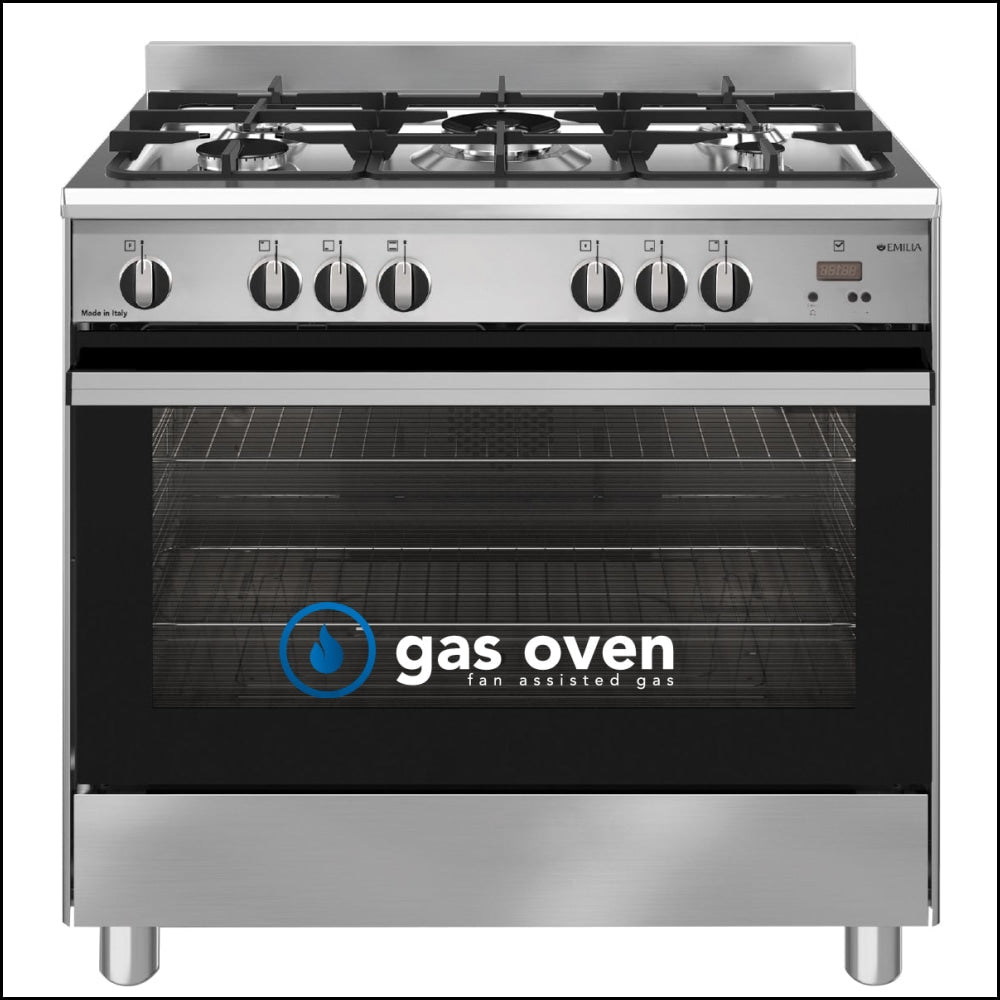 Emilia EM965GG 90cm Stainless Steel Italian Made Gas Stove Special O